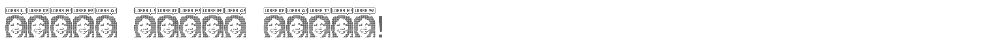 Sample characters Lorra Lorra Dates! Font